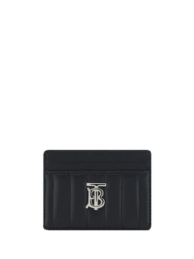 Shop Burberry Lola Card Holder In Black/palladio