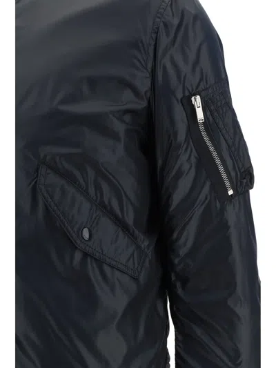 Shop Saint Laurent Army Doublure Bomber Jacket In Noir Brillant