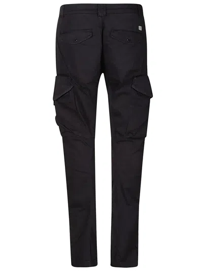 Shop C.p. Company Cargo Buttoned Trousers In Total Eclipse