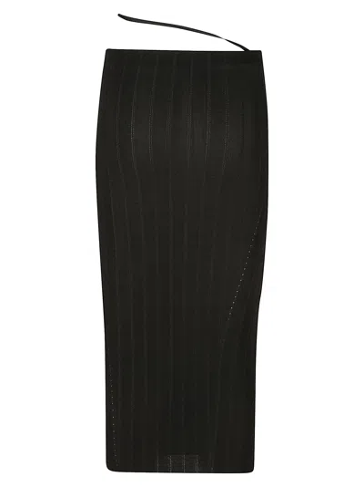 Shop Jacquemus Pralu Skirt In Black