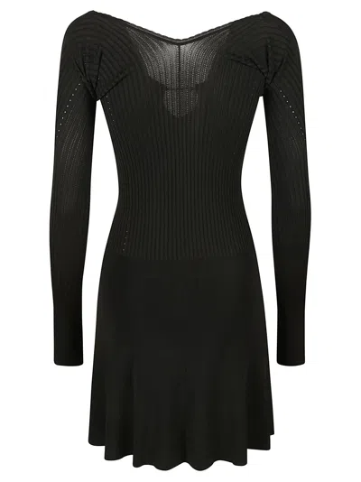 Shop Jacquemus Pralu Mini Dress In Black