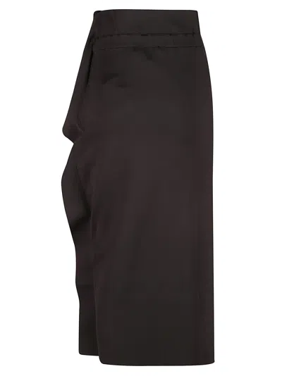 Shop Fiorucci Ruffle Midi Skirt In Black/neoprene
