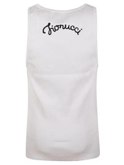 Shop Fiorucci Embroidered Tank Top In White