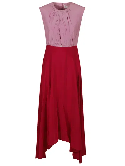 Shop Saloni Divya Dress In Light Peony/raspberry