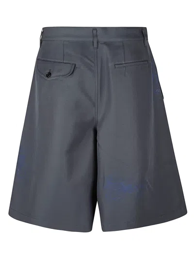 Shop Comme Des Garçons Pleat Detail Flare Shorts In Grey