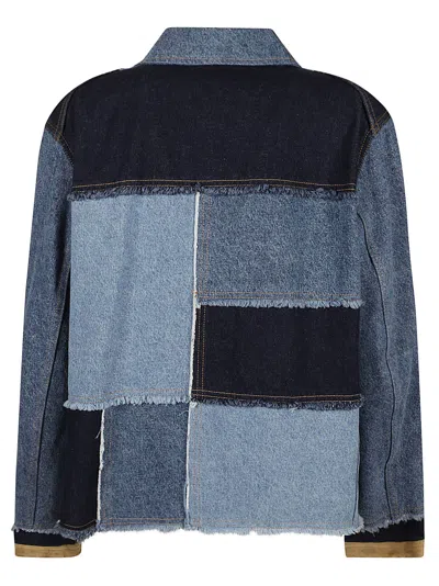 Shop Fay Multi-patched Denim Jacket In /