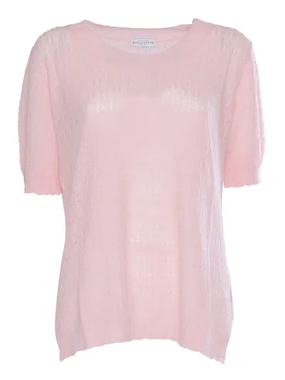 Shop Ballantyne Pink Linen Sweater
