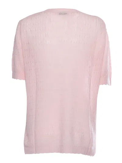 Shop Ballantyne Pink Linen Sweater