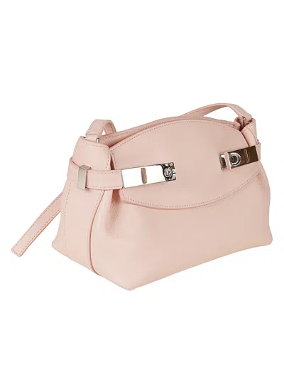Shop Ferragamo Hug Shoulder Bag In Pink