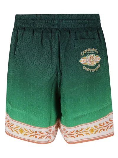 Casablanca Unity Is Power Print Silk Shorts In Unity Is Power