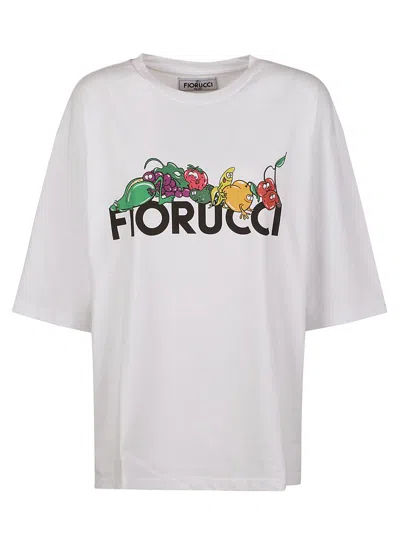Shop Fiorucci Fruit Print Regular T-shirt In White