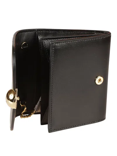 Shop Ferragamo Snap Button Wallet In Black