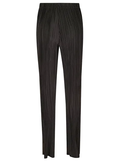 Shop Anine Bing Slim Fit Pleated Trousers In Black