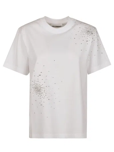 Shop Des Phemmes Splash T-shirt In White