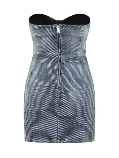 Shop Dsquared2 Short Dress In Navy Blue
