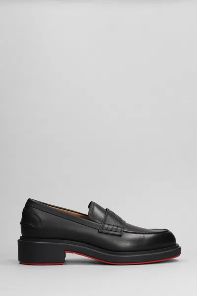Shop Christian Louboutin Urbino Loafers In Black Leather