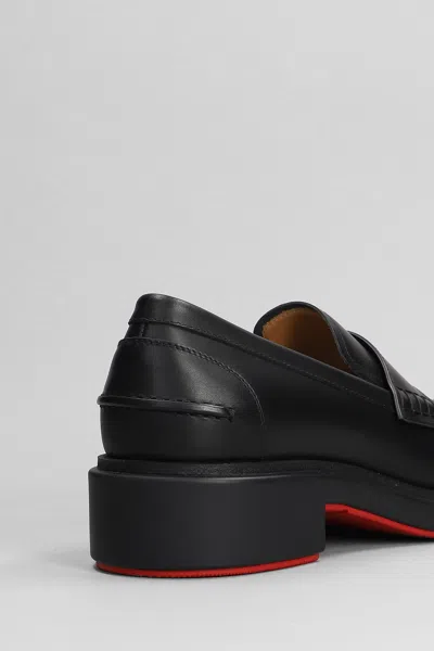 Shop Christian Louboutin Urbino Loafers In Black Leather