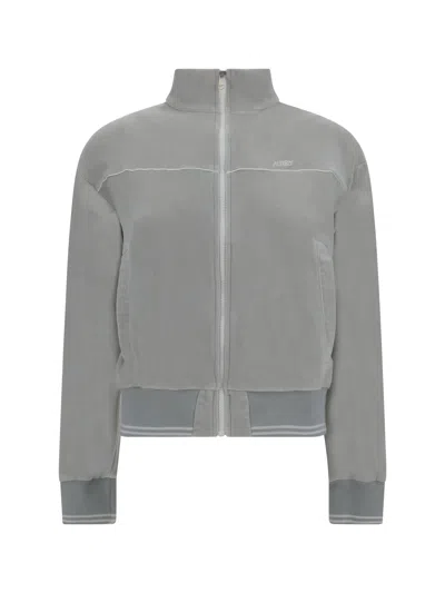 Shop Autry Zip Sweatshirt In Velvet Grey