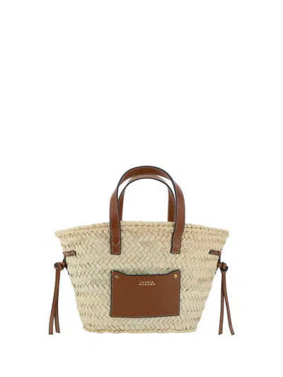 Shop Isabel Marant Cadix Handbag In Natural/cognac