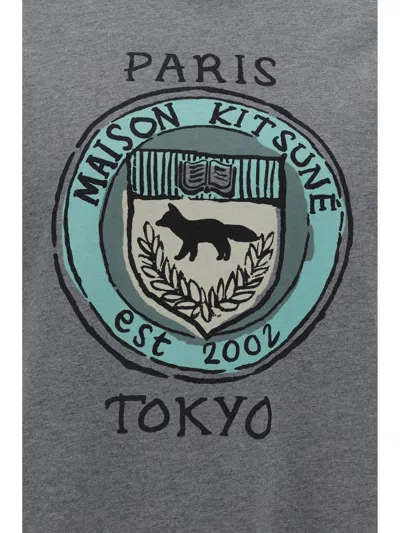Shop Maison Kitsuné T-shirt In Medium Grey Melange