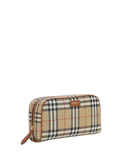 Shop Burberry Cosmetic Pouch In Archive Beige