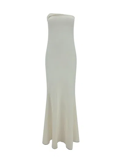 Shop Jacquemus La Robe Aro Long Dress In White