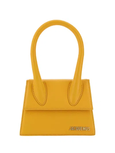 Shop Jacquemus Le Chiquito Moyen Handbag In Dark Orange