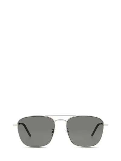 Shop Saint Laurent Sl 309 Silver Sunglasses