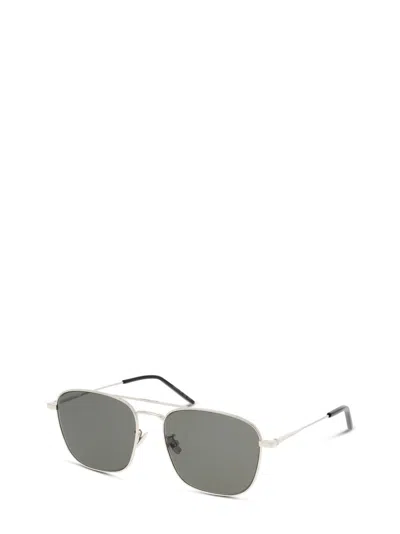 Shop Saint Laurent Sl 309 Silver Sunglasses