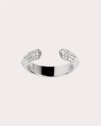 Shop Statement Paris Women's Diamond Anyway Ouverte Ring In Silver