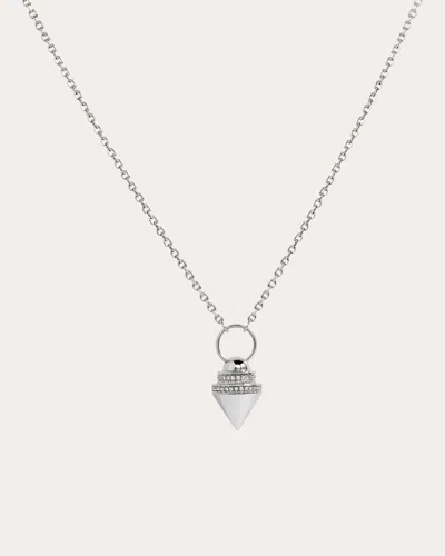 Shop Statement Paris Women's Diamond Lifeway Pendulum Pendant Necklace In Silver