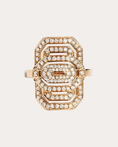 Shop Statement Paris Women's Diamond & 18k Rose Gold Mini My Way Ring In Pink