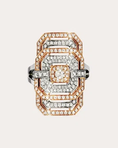 Shop Statement Paris Women's Diamond & Two-tone My Way Ring In Pink/silver