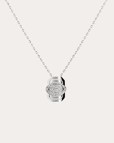 Statement Paris Women's My Way Rhodium-plated Sterling Silver Diamond Pendant Necklace In Silver