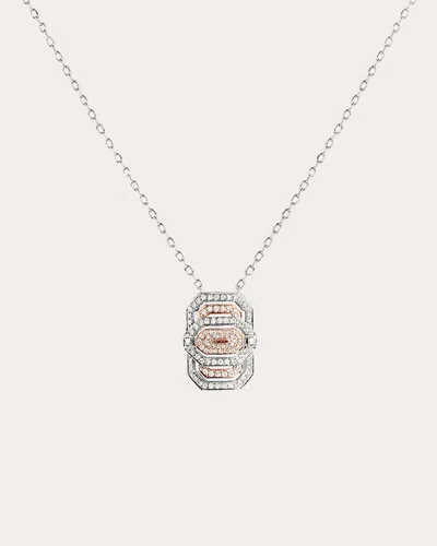Shop Statement Paris Women's Diamond & Two-tone My Way Pendant Necklace In Pink/silver