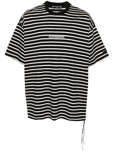 Shop Mastermind Japan Striped Cotton T-shirt - Men's - Cotton In Schwarz