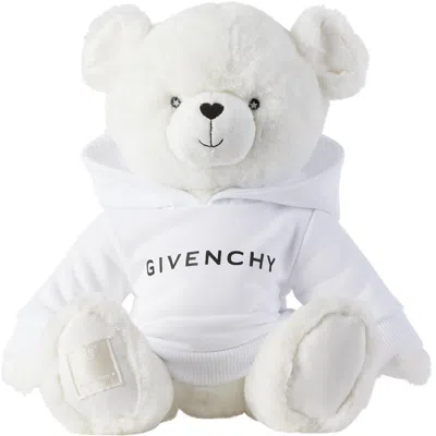 Shop Givenchy Baby White Teddy Bear Plush Toy In 10p White