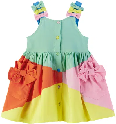 Shop Stella Mccartney Baby Multicolor Bow Dress In 999 Multi