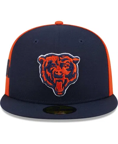 Shop New Era Men's  Navy Chicago Bears Gameday 59fifty Fitted Hat