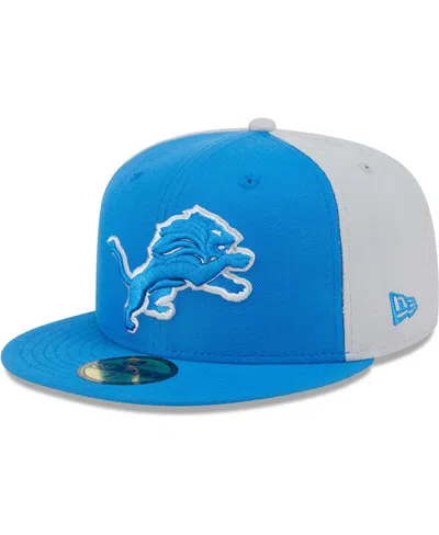 Shop New Era Men's  Blue Detroit Lions Gameday 59fifty Fitted Hat