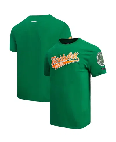 Shop Pro Standard Men's  Green Florida A&m Rattlers Script Tail T-shirt