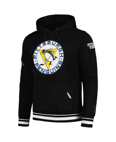 Pro Standard Men's  Black Pittsburgh Penguins Retro Classic Fleece Pullover Hoodie In Black