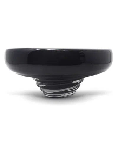 Vivience 10.75"d Black Glass Centerpiece Bowl In Black