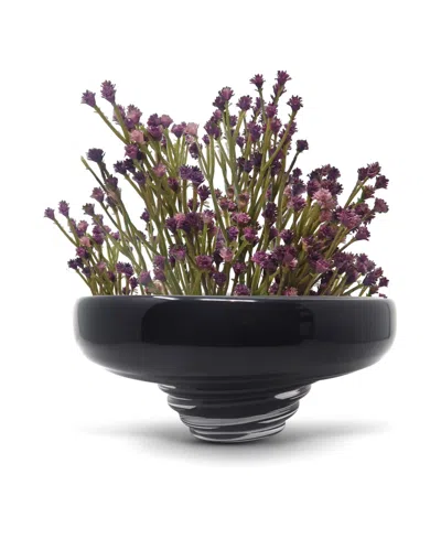 Vivience 10.75"d Black Glass Centerpiece Bowl In Black