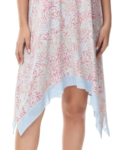 Shop Lori Goldstein Women's Printed Short Sleeve Sleepshirt In Cutout Floral