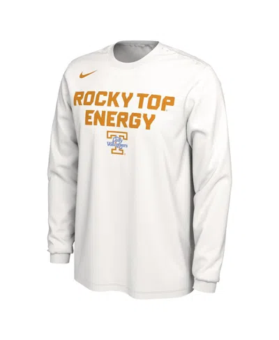 Shop Nike Men's And Women's  White Tennessee Lady Vols 2024 On-court Bench Energy Long Sleeve T-shirt