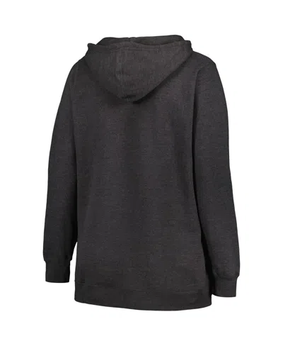 Profile Women's  Heather Charcoal Colorado Avalanche Plus Size Arch Over Logo Pullover Hoodie In Heather Charcoal