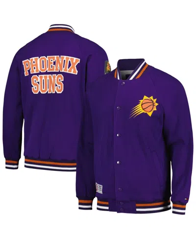 Shop Tommy Jeans Men's  Purple Phoenix Suns Dane Raglan Full-snap Varsity Jacket