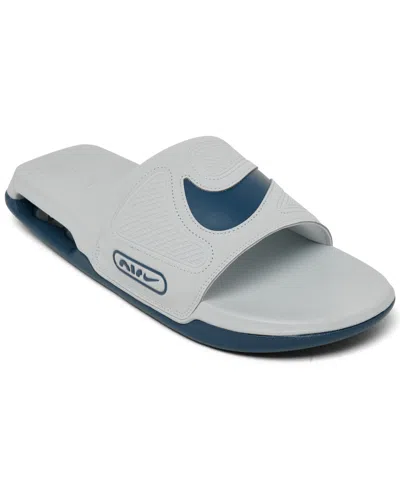 Shop Nike Men's Air Max Cirro Slide Sandals From Finish Line In Pure Platinum,blue