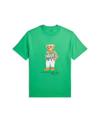 Shop Polo Ralph Lauren Big Boys Polo Bear Cotton Jersey T-shirt In Sp Clb Bear Vineyard Green